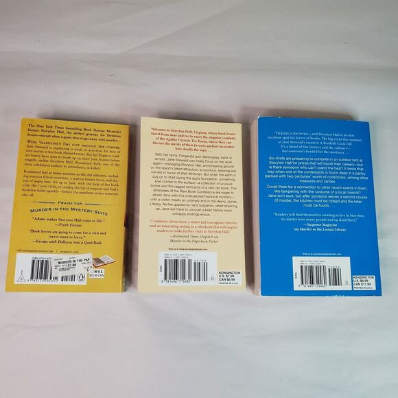 Lot of 3 ELLERY ADAMS - Cozy MYSTERIES - Book Retreat #2, 4, 7 MM PAPERBACK - Picture 2 of 13